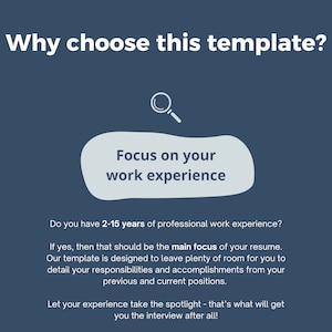 Minimalist Simple CV Resume Template for Word, Google Docs, 1 Page Resume, Single Column Resume Template, One Column Resume, Modern Resume image 3