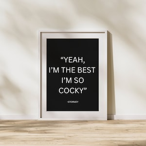 Stormzy Lyrics Print - Musical Poster Instant Download