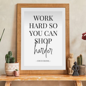 Elegant Coco Chanel Quote Artwork