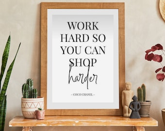 Elegant Coco Chanel Quote Artwork