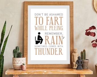 Cheeky Bathroom Wall Art - Digital Print for Toilet Humour Fans