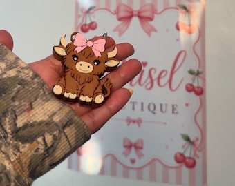 Coquette Cow Can Opener Keychain