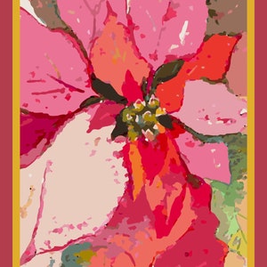 Poinsetta: Tarjeta de Navidad (Juego de 4)