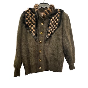 Rabbit Fur Cardigan - Etsy