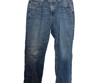 Lucky Brand Mens Denim Straight Jeans 36x32 Medium Wash Cotton Blue