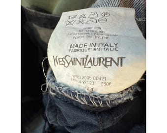 Vintage Yves Saint Laurent Rive Gauche Womens Jeans Size 12 Dark