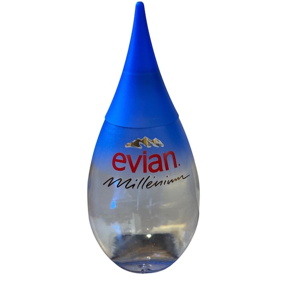 evian ミレニアム水滴型ガラスボトル 5本セット ヴィンテージ エビアン ミレニアム リミテッド エディション ガラス