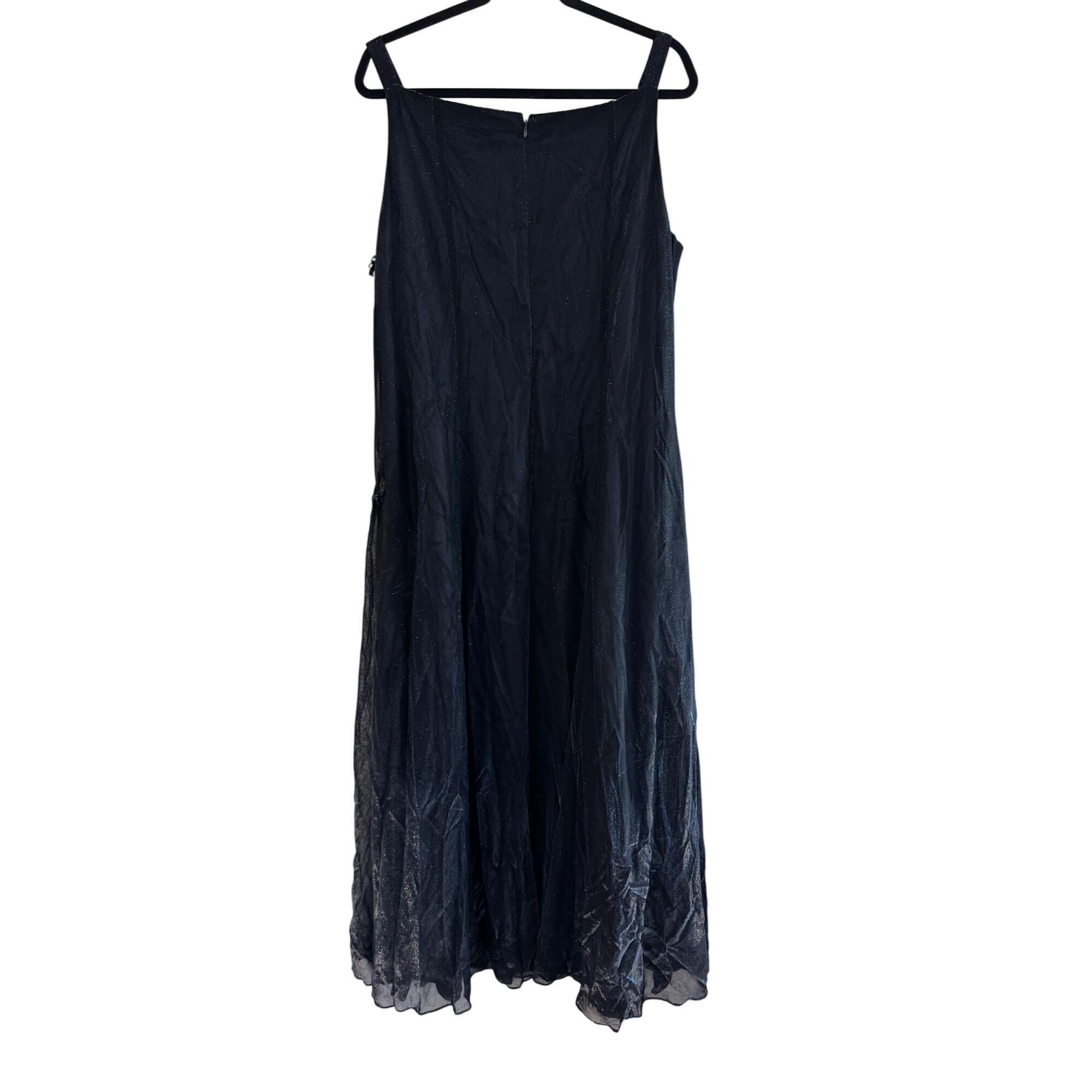 90s Vintage Betsy & Adam by Jaslene Womens Formal Navy Blue 
