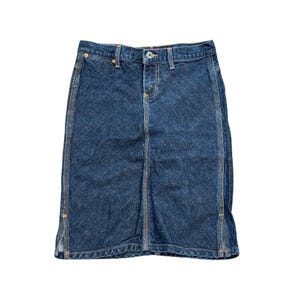 Vintage Y2K Guess Jeans Womens Denim Skirt Size 24 Dark Wash 100% Cotton