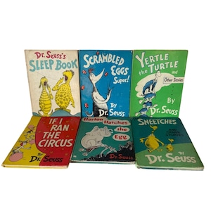 Vintage Dr. Seuss Hardcover Buch Lot Von 6