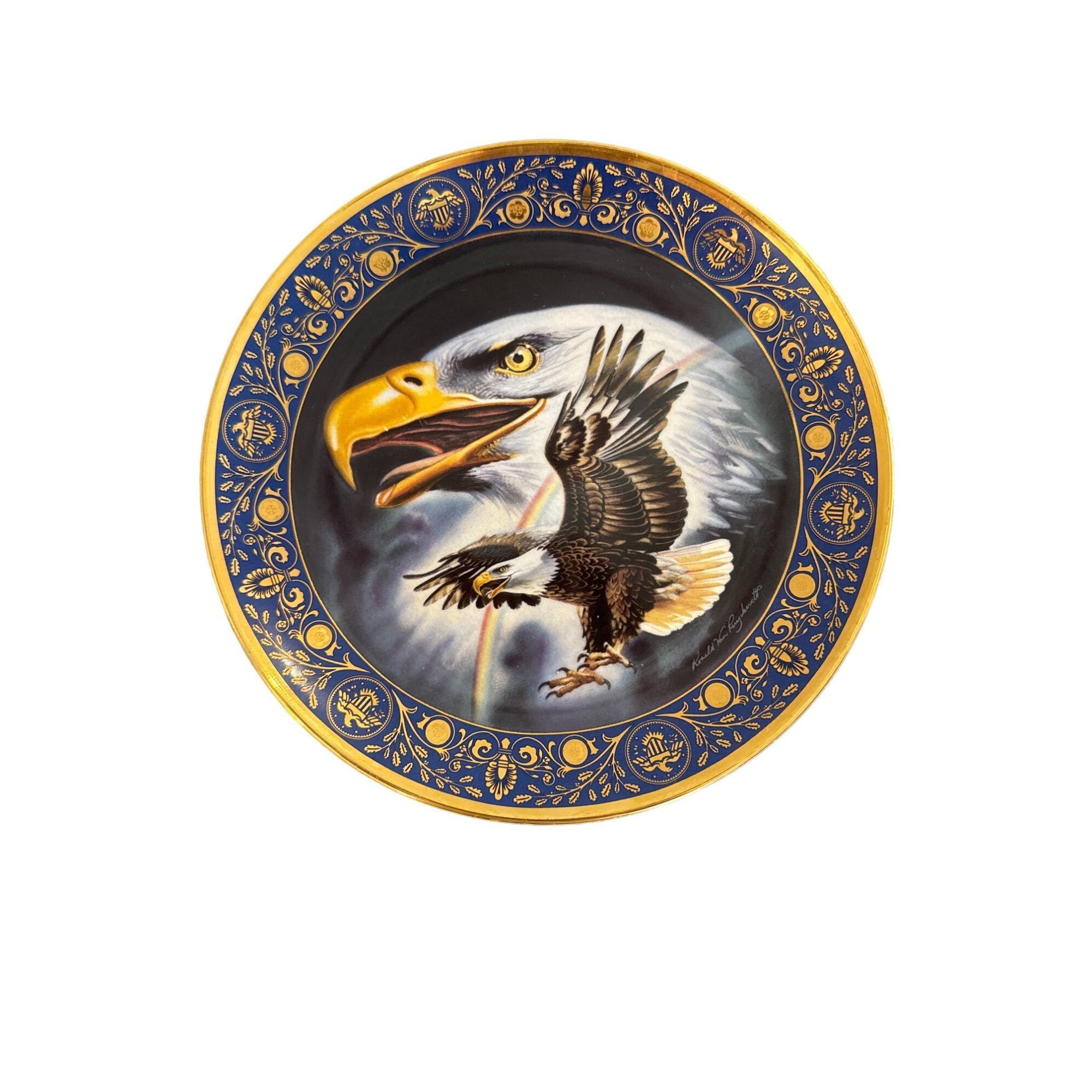 Ｂ★絵皿6枚セット　イーグル・プレート　フランクリンミント Franklin mint eagle plates - Etsy 日本