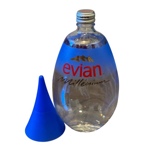 evian ミレニアム水滴型ガラスボトル 5本セット ヴィンテージ エビアン ミレニアム リミテッド エディション ガラス