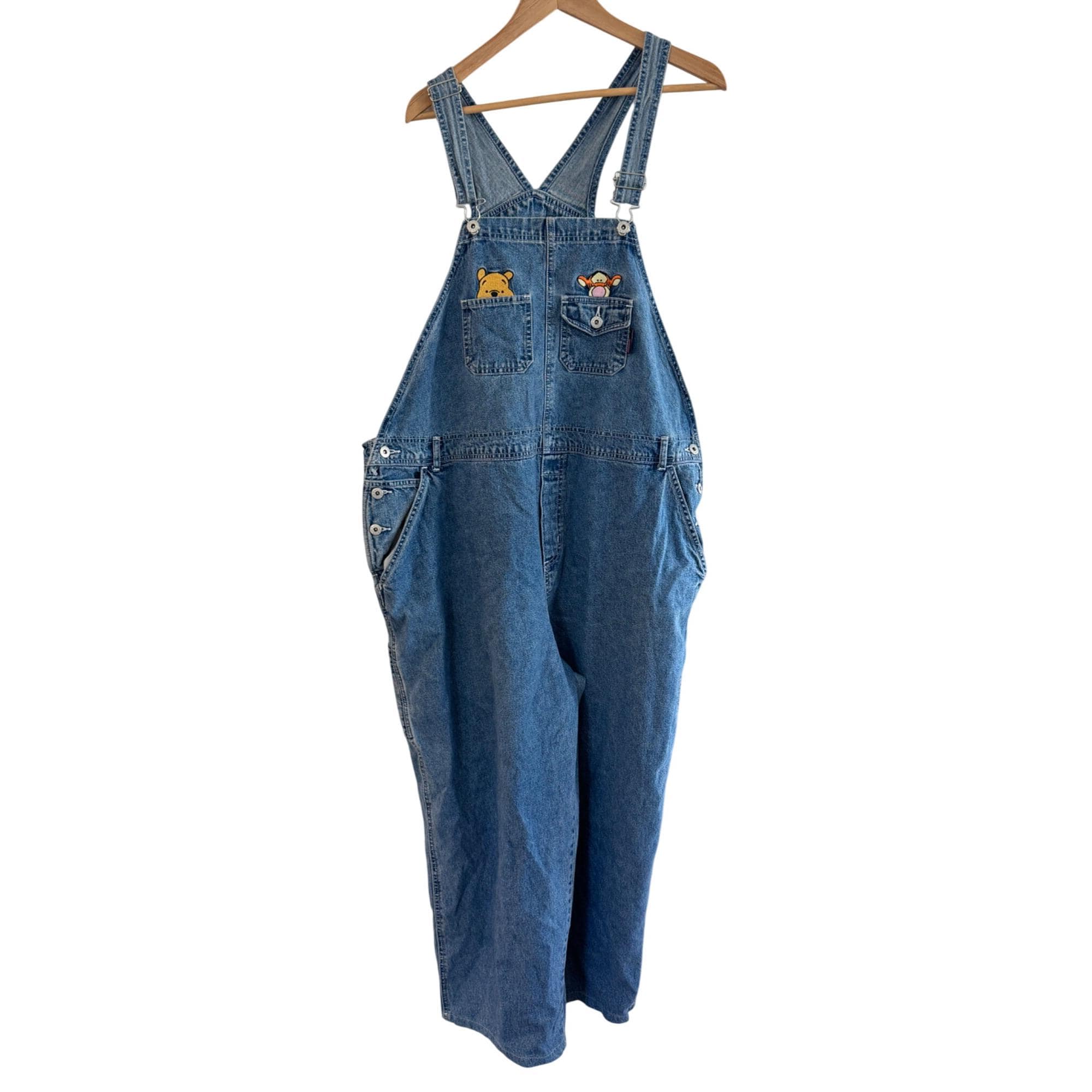 Vintage Disney Winnie the Pooh Denim Overalls Plus Size 22W Blue  display picture 1