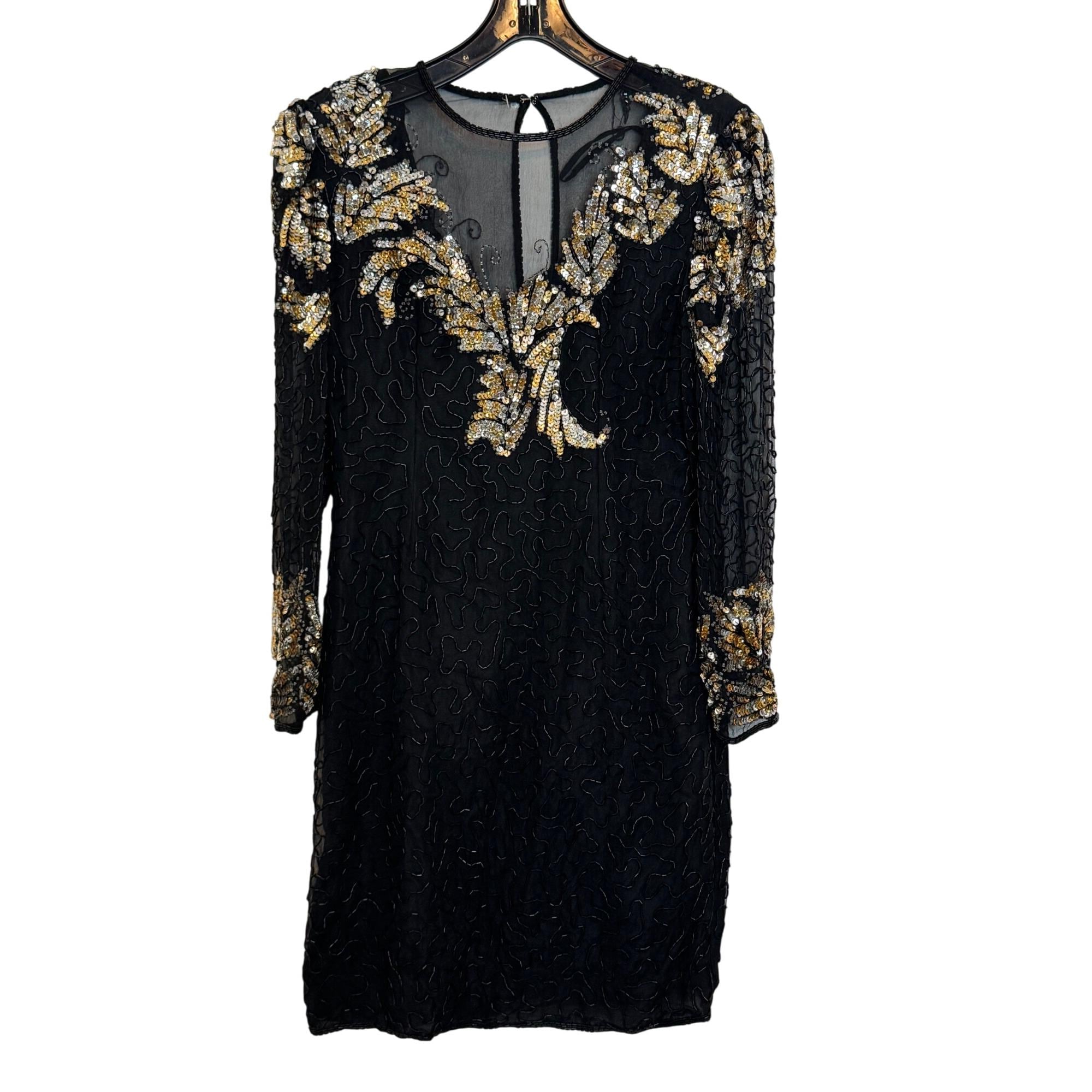 gold dresses for tweens ZAPAKA Women Saprkly Black Golden Formal Dress with Slit Mermaid One Shoulder Long Evening Dress with Sash, Black Golden / 4XL main image 0