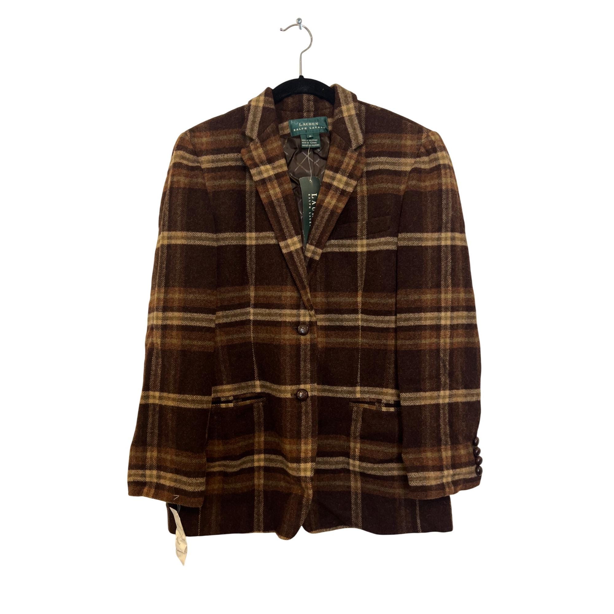 Polo Ralph Lauren Jacket Bomber Buffalo USA Wool Plaid RARE
