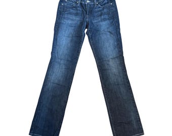 Jeans da donna Lucky Brand Sweet N Straight, taglia 2/26, denim lavaggio scuro