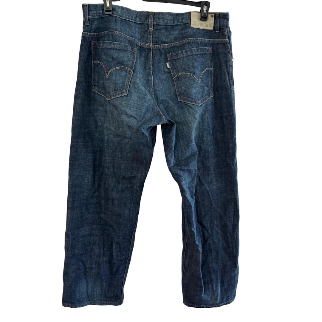 Vintage Levis Silvertab 90s Mens Baggy Jeans W40 L32 Vintage Denim