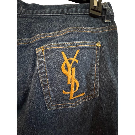 Vintage Yves Saint Laurent Rive Gauche Womens Jeans Size 12 Dark