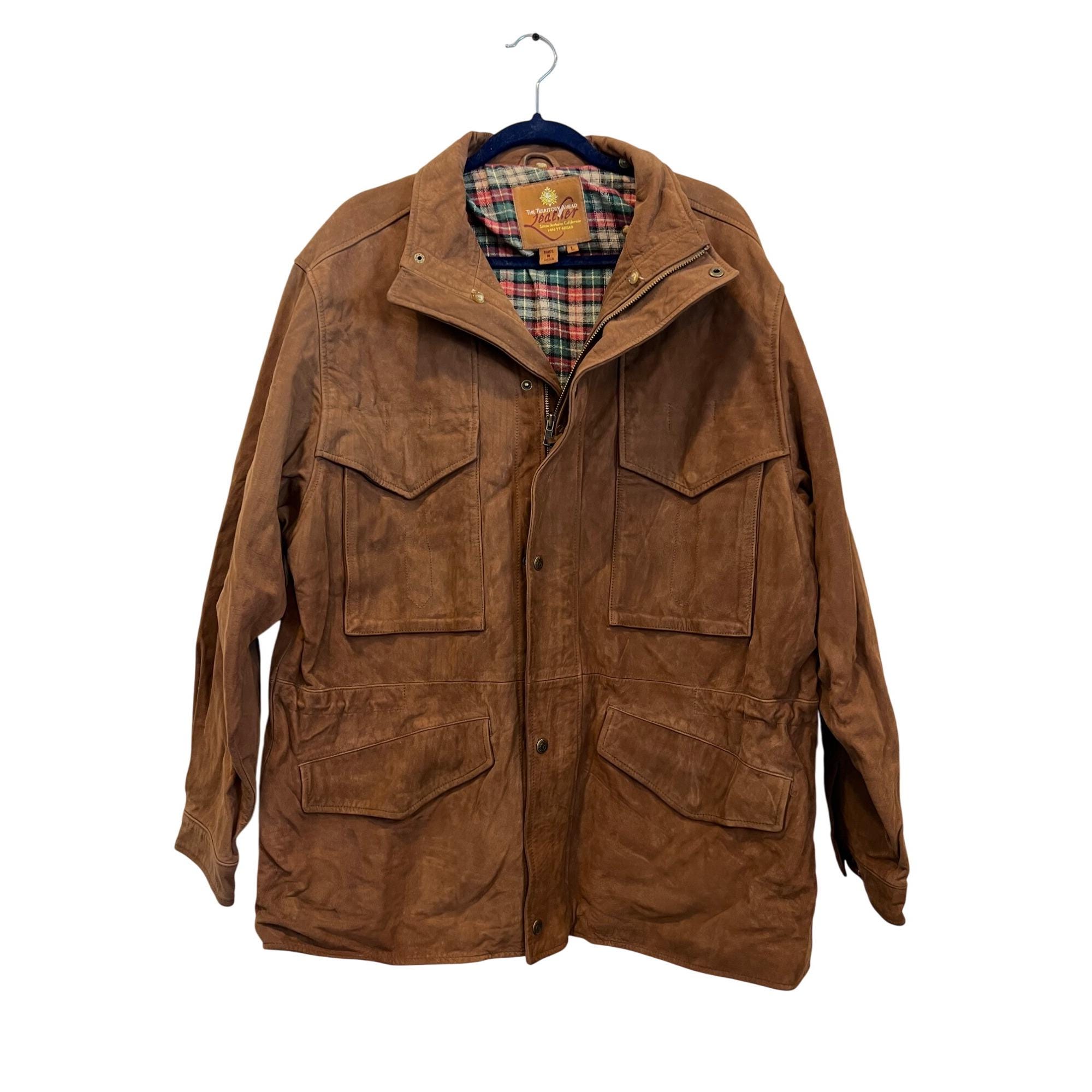 The Territory Ahead スエードウエスタンジャケット M Vintage Territory Ahead Leather Jacket - Etsy