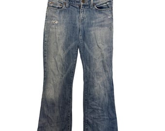 Jeansy damskie Joes z rozcięciem typu bootcut, sprane, rozmiar 26, zdobione kieszenie, lekkie pranie, USA