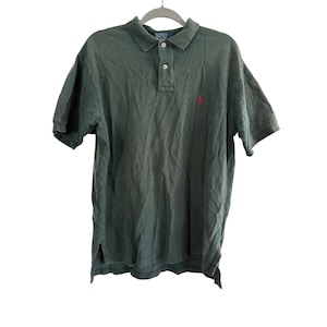 Vintage Ralph Lauren Polo Green Short Sleeve Cotton Shirt XL
