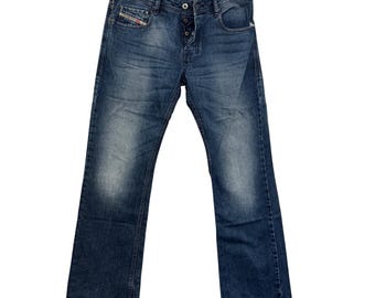 Vintage Diesel Zatiny Regular Bootcut Jeans W31 L32 Medium Wash Knopfleiste