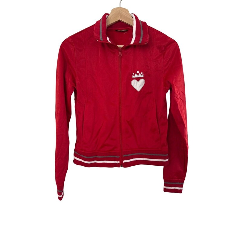 Vintage urban outfitters Denmark Red Full-Zip Track Jacket By BDG With Crown & H image 2