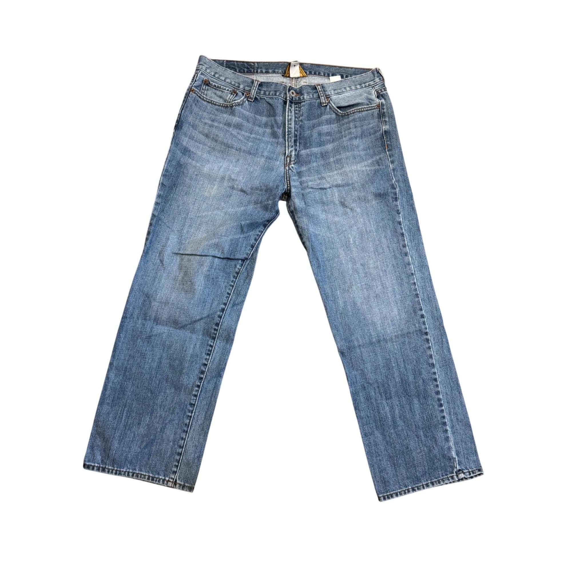 ラッキーブランド パッチワーク デニム ブーツカット 14 青 綿 Lucky