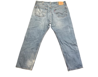 Vintage Levis 501 Original Fit Mens Jeans Light Wash 100% Cotton Made In Mexico 40x28