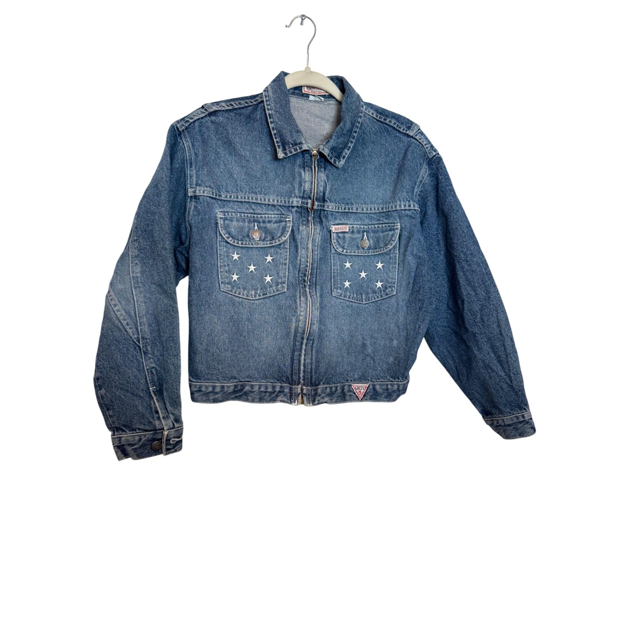 Vintage Guess USA America Denim Jacket M 100% Cotton Made in USA