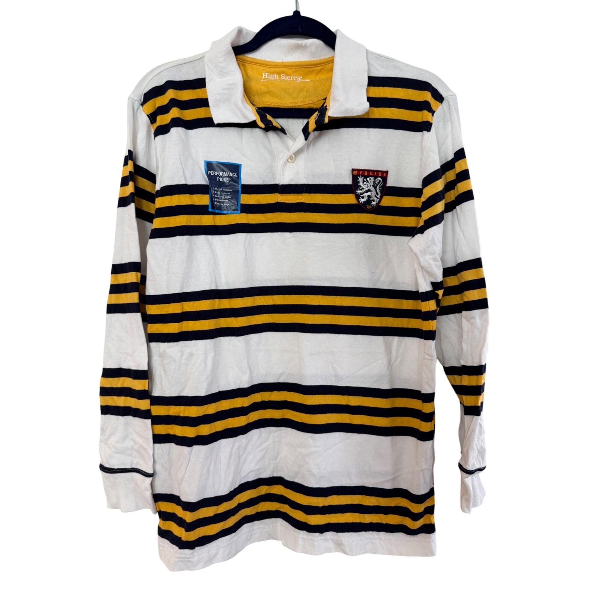 Vintage Striped Rugby Polo Shirt: Y2K High Sierra, L - Etsy