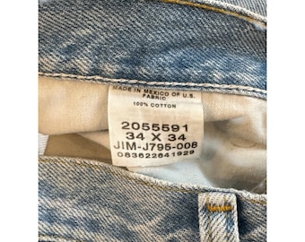 Lee Mens Vintage 90s 34x34 Denim Jeans 2055591 Light Wash Straight