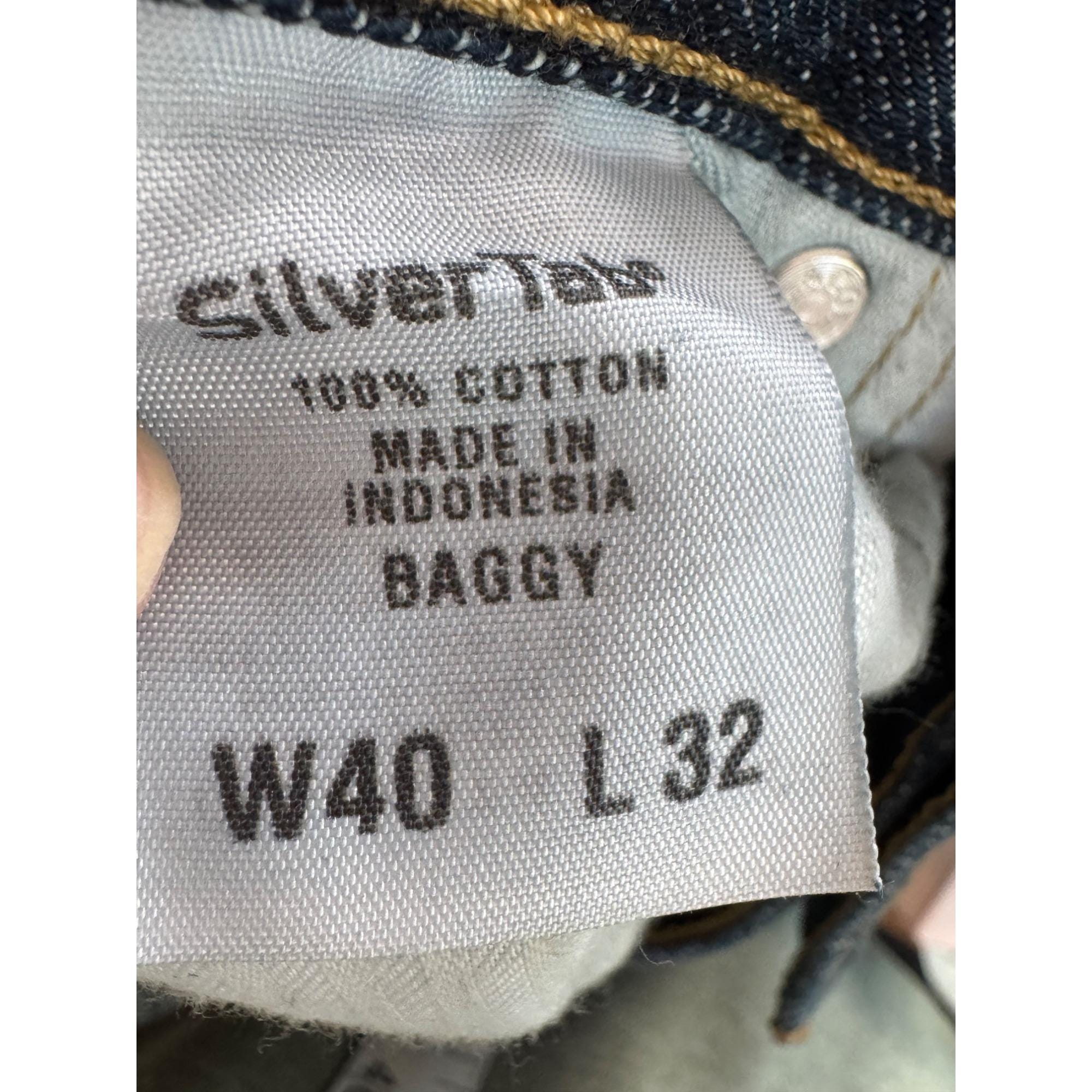 Vintage Levis Silvertab 90s Mens Baggy Jeans W40 L32 Vintage Denim