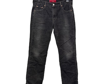 Jean Levis vintage taille 12 Nouveau Straight Stretch 505 Femme Noir taille basse