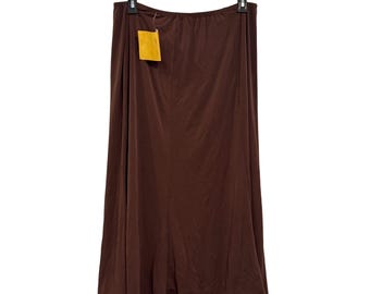 vintage Simonton Says QVC Brown Maxi Skirt 1X Made In USA