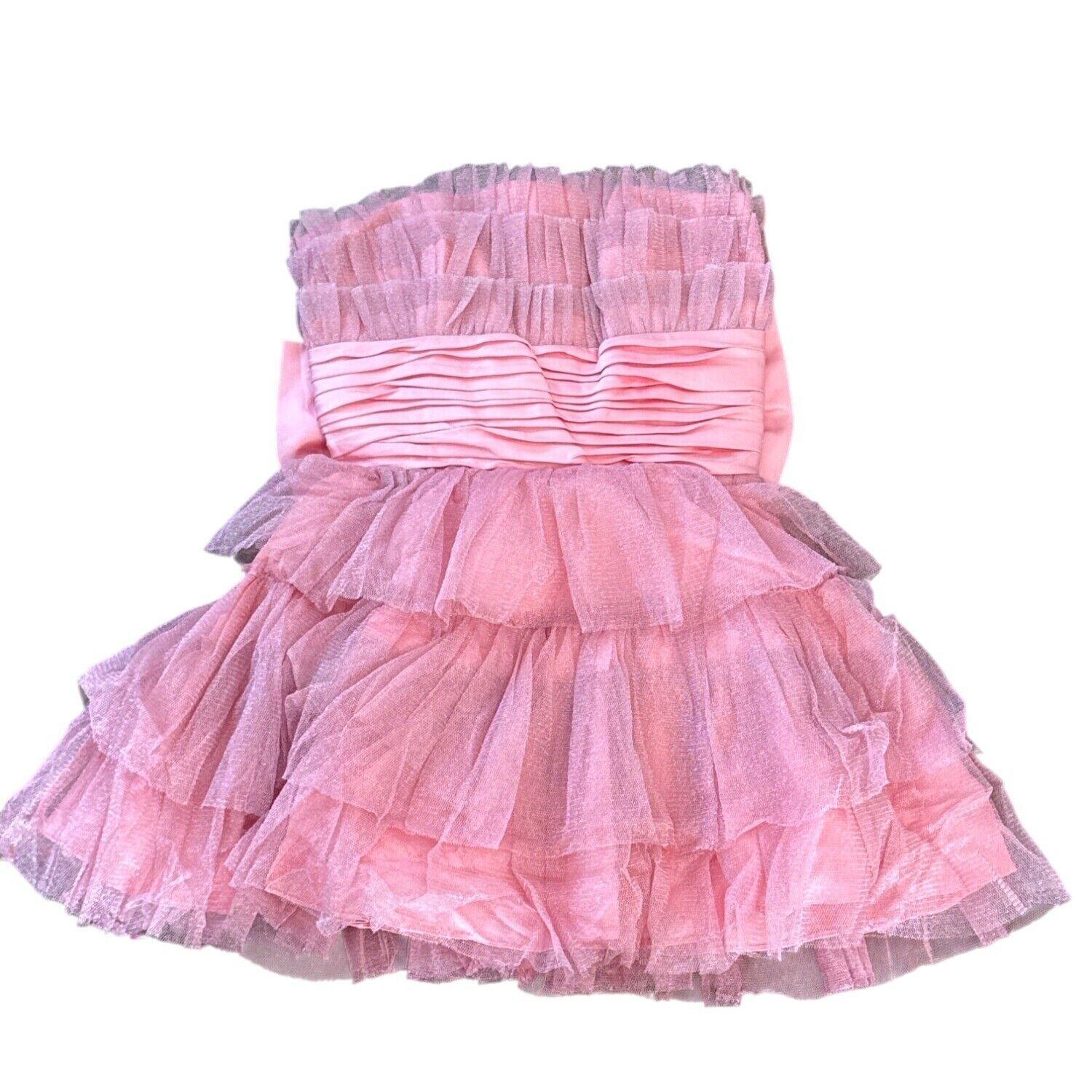 Vintage Betsey Johnson Pink Tulle Ruffle Party Dress With Bow Size 6 - Etsy