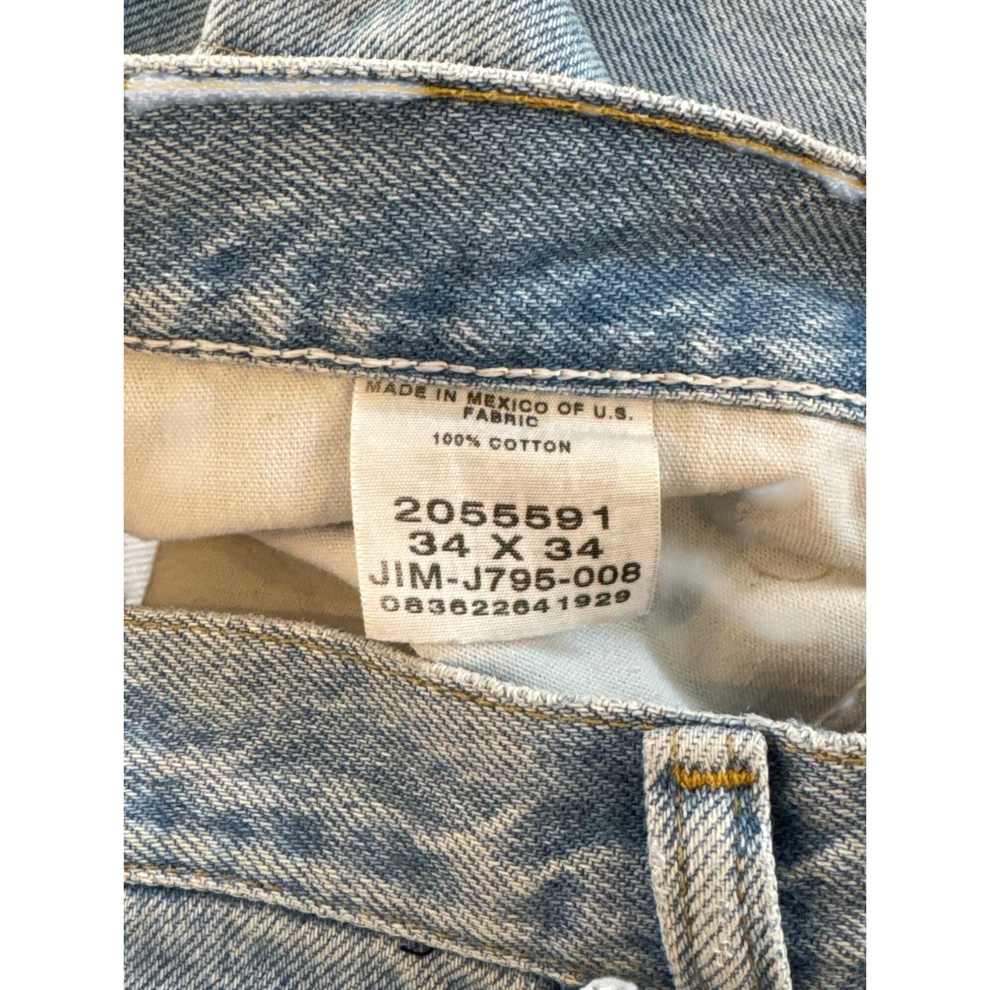 Lee Mens Vintage 90s 34x34 Denim Jeans 2055591 Light Wash Straight