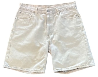 Levis 550 Relaxed Fit Mens Denim Shorts 34 Beige Cotton Vintage 90s