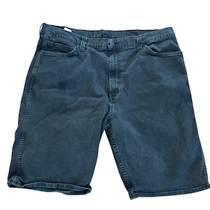 Vintage Levis Mens Black Denim Shorts W42