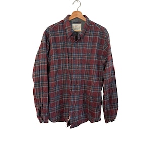 Weatherproof Vintage Mens Plaid Flannel Shirt Size M