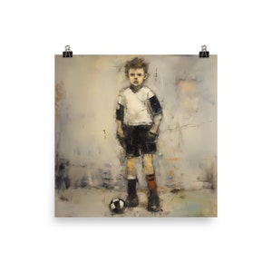 Abstract voetbal speler poster voetbal Wall Art Print Home decor jongens kamer decor cadeau sport sport decor