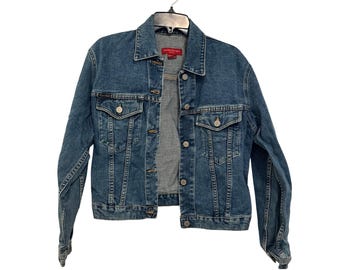 Banana Republic M Denim Jacket Blue Button-Down 100% Cotton Made In USA