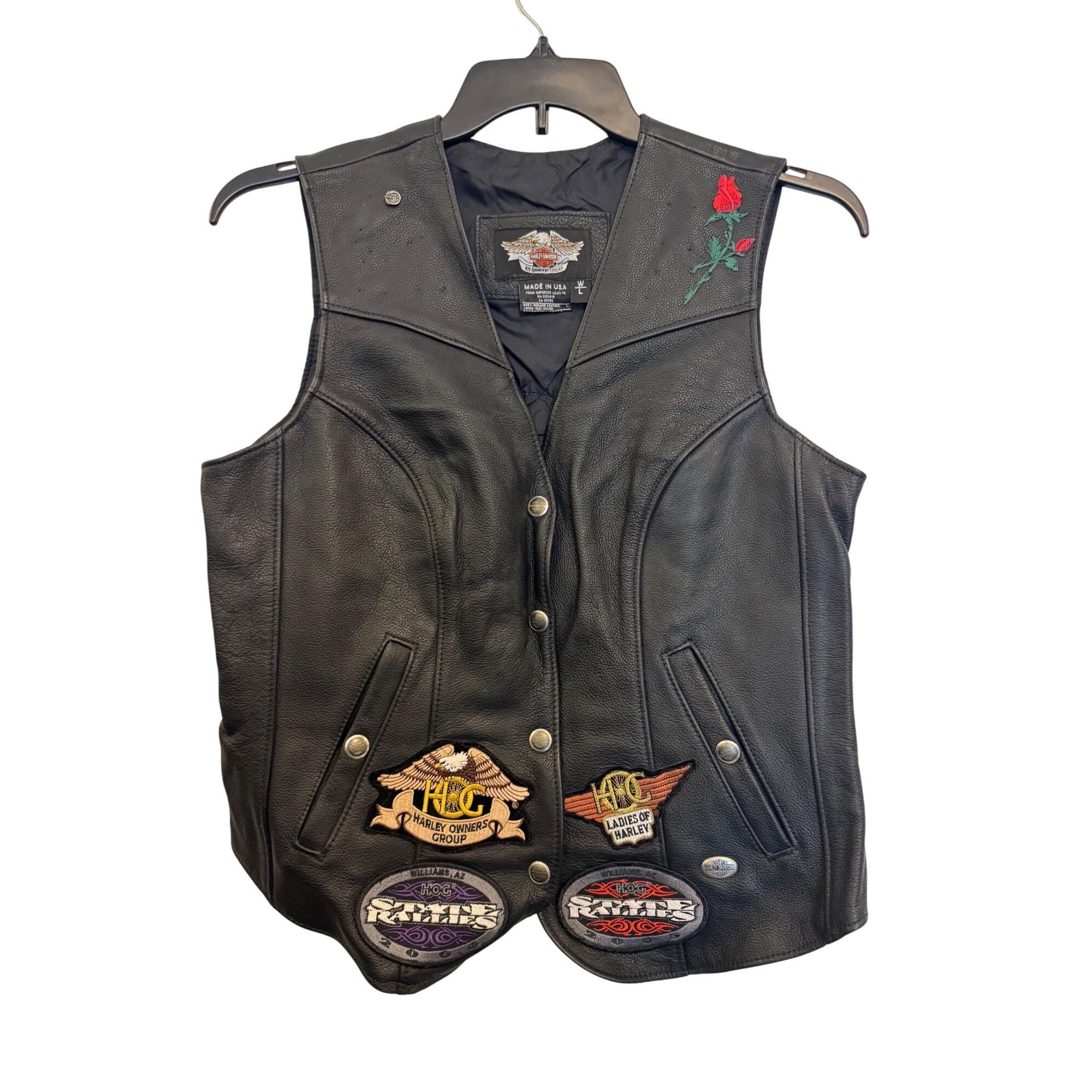 Gilet Femme Harley Davidson Taille S - Motif Aigle Orange Noir, Vintage 2005 - Neuf Sans étiquettes