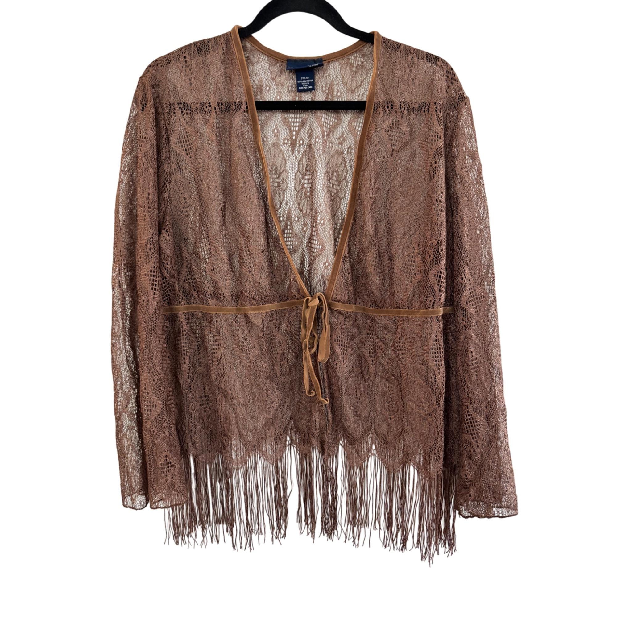 Brown Sheer Cardigan - Etsy