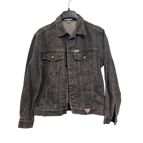 Georges Marciano for Guess Jean Jacket Men's Small Black Denim