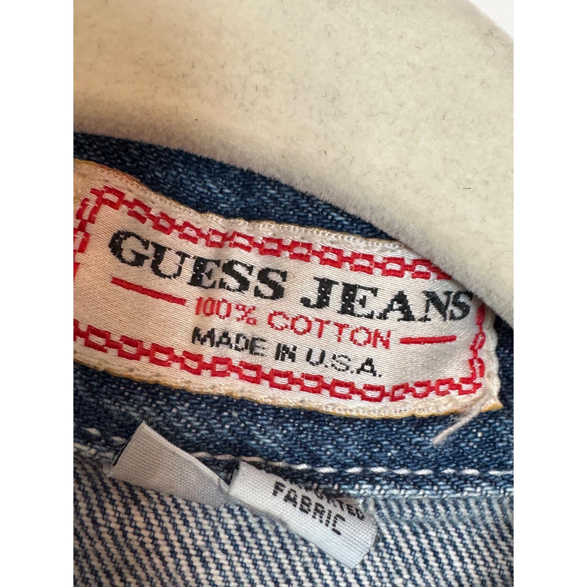 80s GUESS made in USA デニムジャケット　ドット Vintage Guess USA America Denim Jacket M 100% Cotton Made in USA