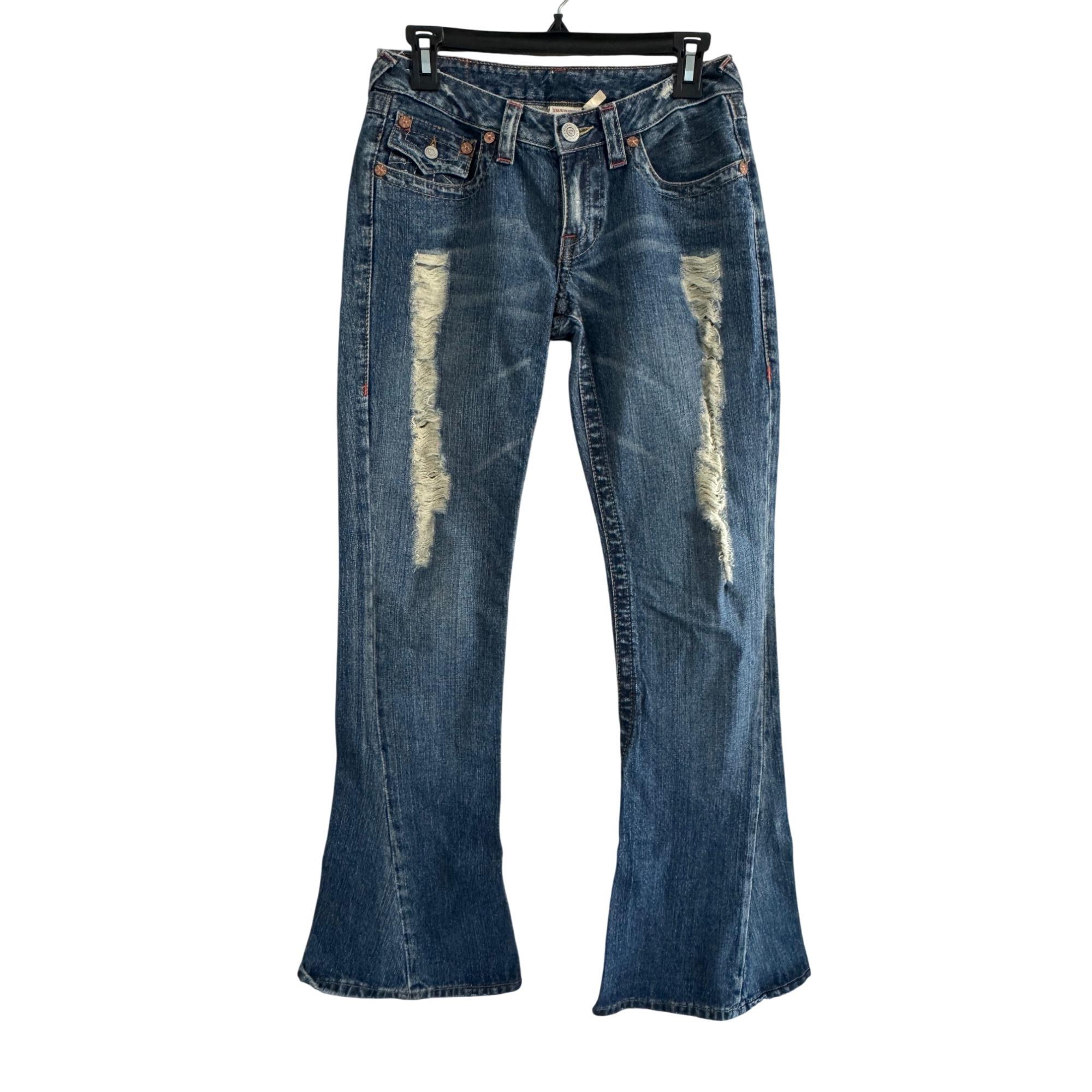 True Religion Flare - Etsy TRUE RELIGION grunge flare jeans Y2K 00s