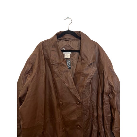 Vintage Venezia Vitale Brown Leather Womens Coat Size C4 - Etsy