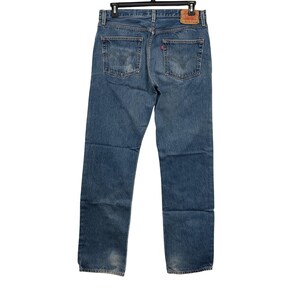 Calça jeans masculina Levi's 501XX com braguilha de botões, tamanho 36 (largura do corpo) ou 40 (comprimento), modelo Guatemala, estilo vintage.