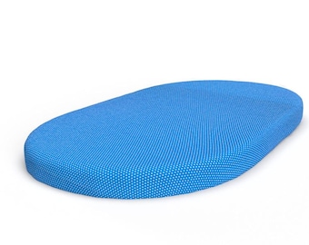 Sábana ajustable con estampado de puntos tejidos para cuna ovalada Stokke Sleepi